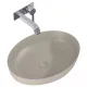 Arezzo design Rika pultra ültethető mosdó 52 cm, matt bézs AR-146048