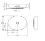 Arezzo design Rika pultra ültethető mosdó 52 cm, matt bézs AR-146048