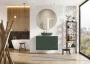 Arezzo design Rika pultra ültethető mosdó 52 cm, matt zöld AR-146049