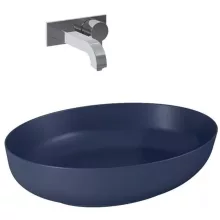   Arezzo design Rika pultra ültethető mosdó 52 cm, matt kék AR-146050