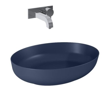 Arezzo design Rika pultra ültethető mosdó 52 cm, matt kék AR-146050