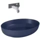 Arezzo design Rika pultra ültethető mosdó 52 cm, matt kék AR-146050