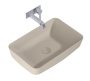Arezzo design Nomia pultra ültethető mosdó 50 cm, matt beige AR-146051