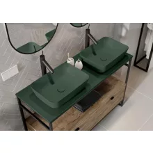   Arezzo design Nomia pultra ültethető mosdó 50 cm, matt zöld AR-146052