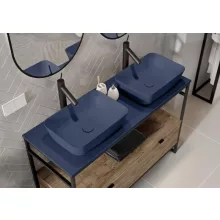   Arezzo design Nomia pultra ültethető mosdó 50 cm, matt kék AR-146053