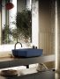 Arezzo design Nomia pultra ültethető mosdó 50 cm, matt kék AR-146053