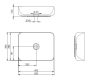 Arezzo design Nomia pultra ültethető mosdó 50 cm, matt kék AR-146053