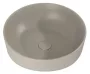 Arezzo design Lorca pultra ültethető porcelán mosdó 42 cm, túlfolyó nélkül, matt beige AR-146054