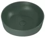 Arezzo design Lorca pultra ültethető porcelán mosdó 42 cm, túlfolyó nélkül, matt zöld AR-146055