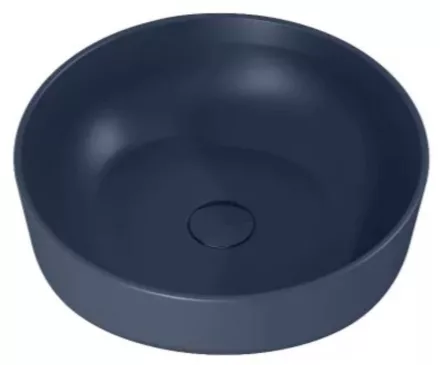 Arezzo design Lorca pultra ültethető porcelán mosdó 42 cm, túlfolyó nélkül, matt kék AR-146056