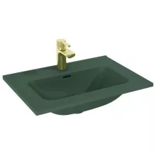   Arezzo design Skappa kerámia mosdó 60 cm csaplyukkal és túlfolyóval, matt zöld AR-146058