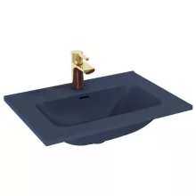   Arezzo design Skappa kerámia mosdó 60 cm csaplyukkal és túlfolyóval, matt kék AR-146059