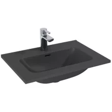   Arezzo design Skappa kerámia mosdó 60 cm csaplyukkal és túlfolyóval, matt antracit AR-146061