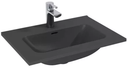 Arezzo design Skappa kerámia mosdó 60 cm csaplyukkal és túlfolyóval, matt antracit AR-146061