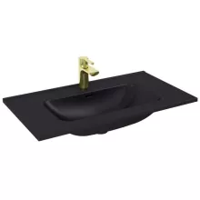   Arezzo design Skappa kerámia mosdó 80 cm csaplyukkal és túlfolyóval,  matt antracit AR-146066