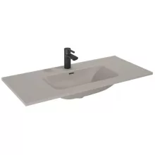   Arezzo design Skappa beépíthető kerámia mosdó 100 cm csaplyukkal, matt beige AR-146067