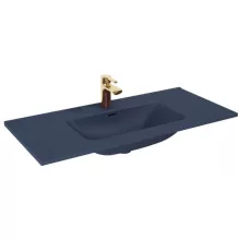   Arezzo design Skappa beépíthető kerámia mosdó 100 cm csaplyukkal, matt kék AR-146069