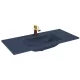 Arezzo design Skappa beépíthető kerámia mosdó 100 cm csaplyukkal, matt kék AR-146069
