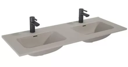 Arezzo design Skappa dupla medencés kerámia mosdó 120 cm, matt beige AR-146072