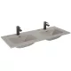 Arezzo design Skappa dupla medencés kerámia mosdó 120 cm, matt beige AR-146072