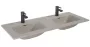 Arezzo design Skappa dupla medencés kerámia mosdó 120 cm, matt beige AR-146072