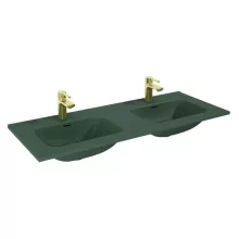   Arezzo design Skappa dupla medencés kerámia mosdó 120 cm, matt zöld AR-146073