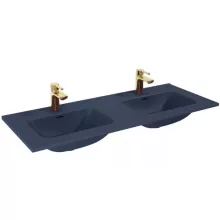   Arezzo design Skappa dupla medencés kerámia mosdó 120 cm, matt kék AR-146074