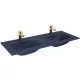 Arezzo design Skappa dupla medencés kerámia mosdó 120 cm, matt kék AR-146074