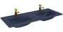 Arezzo design Skappa dupla medencés kerámia mosdó 120 cm, matt kék AR-146074
