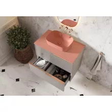   Arezzo design Reni pultra ültethető mosdó 46x33 cm, terra pink AR-146081