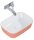 Arezzo design Reni pultra ültethető mosdó 46x33 cm, fényes fehér/matt terra pink AR-146110