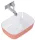 Arezzo design Reni pultra ültethető mosdó 46x33 cm, fényes fehér/matt terra pink AR-146110