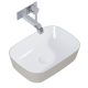Arezzo design Reni pultra ültethető mosdó 46x33 cm, fényes fehér/matt beige AR-146114