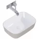 Arezzo design Reni pultra ültethető mosdó 46x33 cm, fényes fehér/matt beige AR-146114