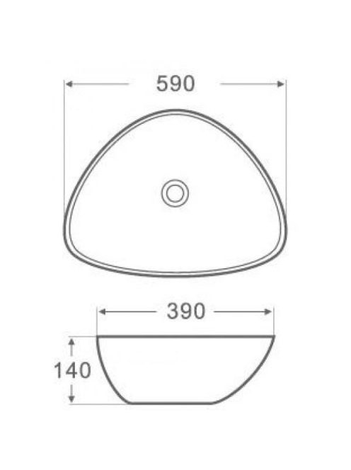Arezzo design Toronto pultra ültethető mosdótál AR-147A