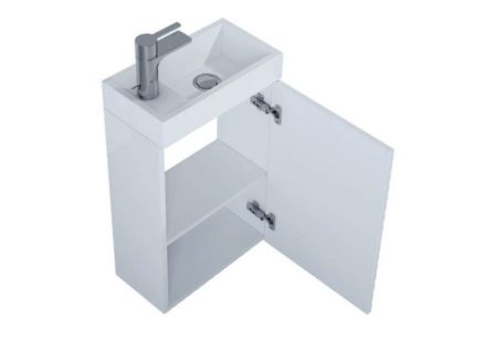 Arezzo design Mini alsószekrény mosdóval 40, 1 ajtó, fehér AR-163068