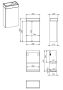 Arezzo design Mini alsószekrény mosdóval 40 cm, 1 ajtóval, fényes antracit AR-166042
