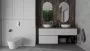 Arezzo design mosdópult 160x46 cm, természetes tölgy AR-166904