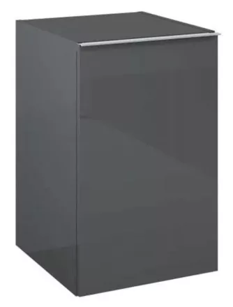 Arezzo design Monterey oldalszekrény 40x63,5 cm, 1 ajtóval, magasfényű antracit AR-166996