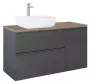 Arezzo design Monterey oldalszekrény 40x63,5 cm, 1 ajtóval, magasfényű antracit AR-166996