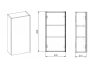 Arezzo design Monterey felsőszekrény 40x21,6x80 cm, 1 ajtóval, magasfényű fehér AR-166998