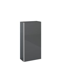   Arezzo design Monterey felsőszekrény 40x21,6x80 cm, 1 ajtóval, magasfényű antracit AR-166999