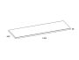Arezzo design mosdópult 140x46 cm, természetes tölgy AR-167047