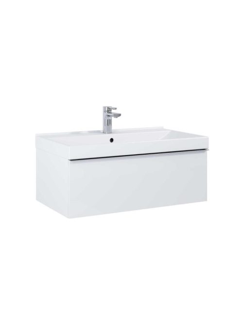 Arezzo design Monterey 80 alsószekrény szifonkivágással, 1 fiókkal, magasfényű fehér AR-167079