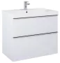 Arezzo design Monterey 80 alsószekrény szifonkivágással, 2 fiókkal, magasfényű fehér AR-167081