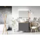 Arezzo design Monterey 80 alsószekrény szifonkivágással, 2 fiókkal, fényes antracit AR-167082