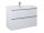 Arezzo design Monterey 100 alsószekrény 2 fiókkal és szifonkivágással, magasfényű fehér AR-167085