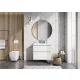 Arezzo design Monterey 100 alsószekrény 2 fiókkal és szifonkivágással, magasfényű fehér AR-167085