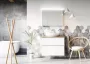 Arezzo design Monterey 100 alsószekrény 2 fiókkal és szifonkivágással, magasfényű fehér AR-167085