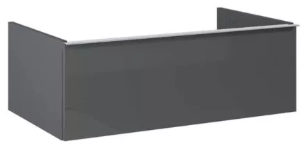 Arezzo design Monterey 80 alsószekrény szifonkivágás nélkül, 1 fiókkal, fényes antracit AR-167092